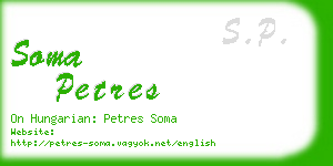 soma petres business card
